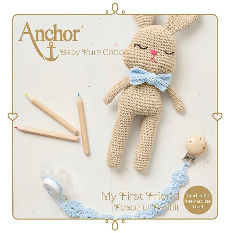 Kit de Ganchillo Amigurumi y Chupetero - My First Layette - Anchor