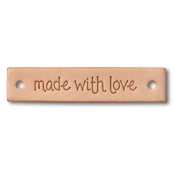 Leather tag "Made with...