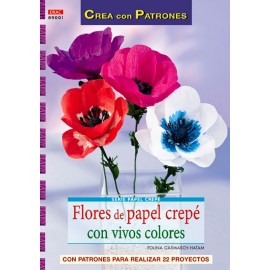 Flores de papel crepé con vivos colores