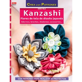 Kanzashi, Flores de tela de diseño japonés