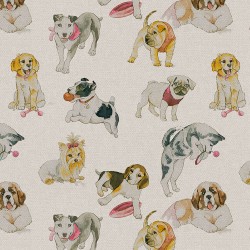 Thin Canvas Fabric – Dogs