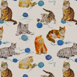 Thin Canvas Fabric – Cats