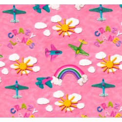 Cotton Fabric – Rose Planes