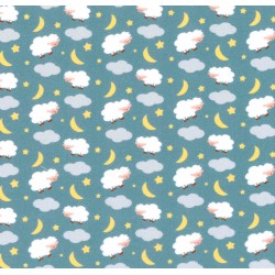 Cotton Fabric – Night Sheep