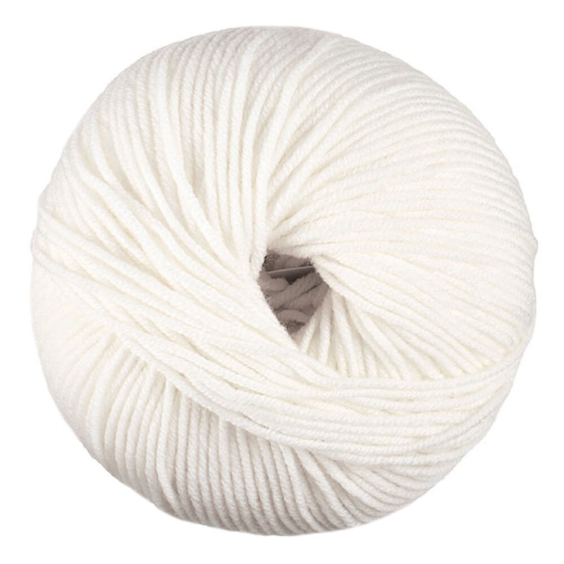 Ovillo de Lana de Alpaca 100% color blanco