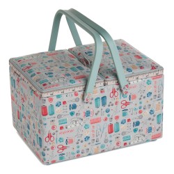 Double-lid sewing box -...