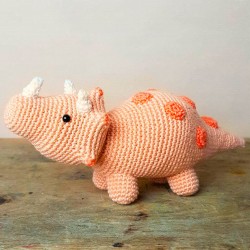 Crochet Kit - Dino Triceratops