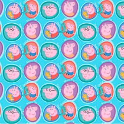 Cotton Fabric - Peppa Pig -...