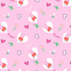 Cotton Fabric - Peppa Pig -...