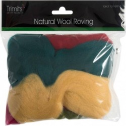 Pack of Natural Wool Roving...