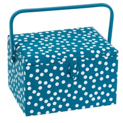 Sewing Box - Teal Spot (Large)