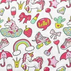 Cotton Fabric - Unicornios...