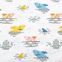 Cotton Fabric - Sharks