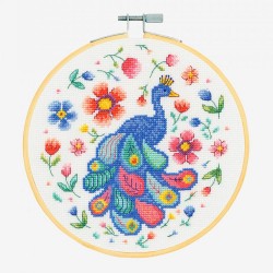 Cross-stitch kit - Peacock...