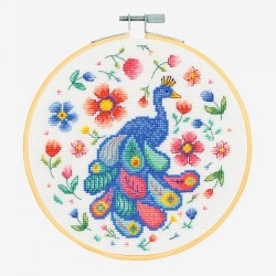 Kit de Punto de Cruz - Pavo...