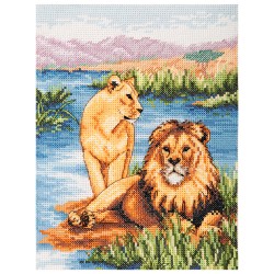 Cross Stitch Kit - Lions -...