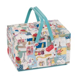 Large Twin Lid Sewing Box –...