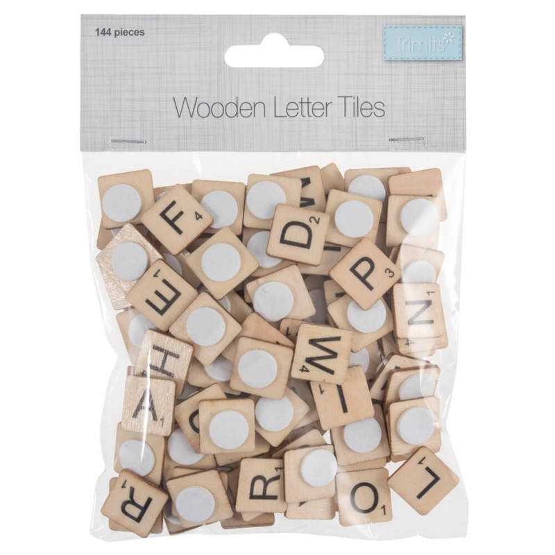 Abalorios de letras de madera