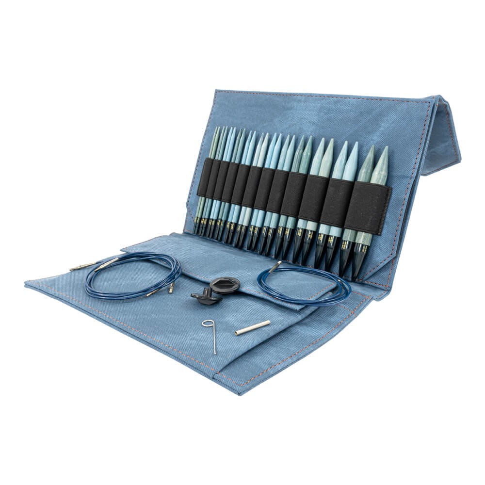 LYKKE Indigo Long Interchangeable Circular Knitting Needles Set 