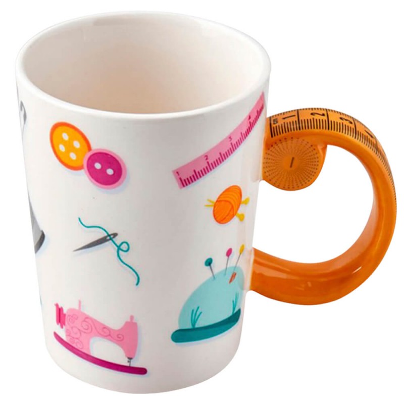 Comprar Taza con Diseño de Costura en Oferta