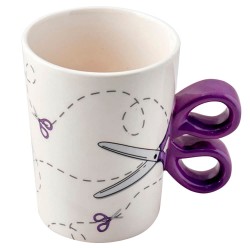 Taza con Diseño de Tijeras