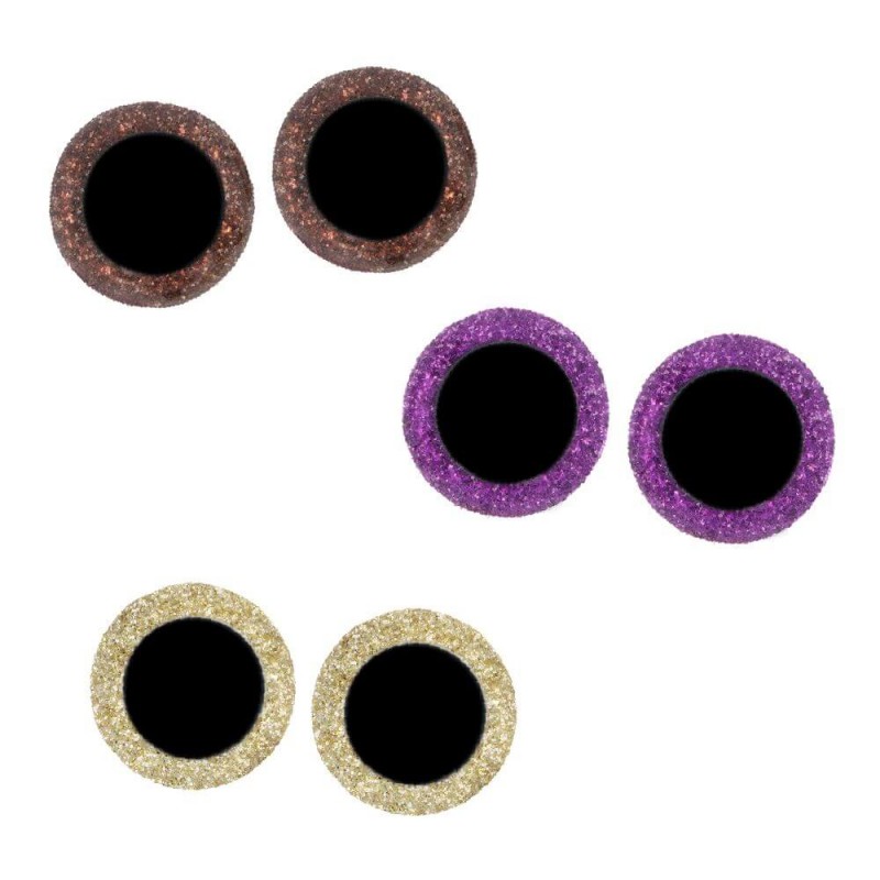 Pack de Ojos de Seguridad de Colores con Purpurina - Opry