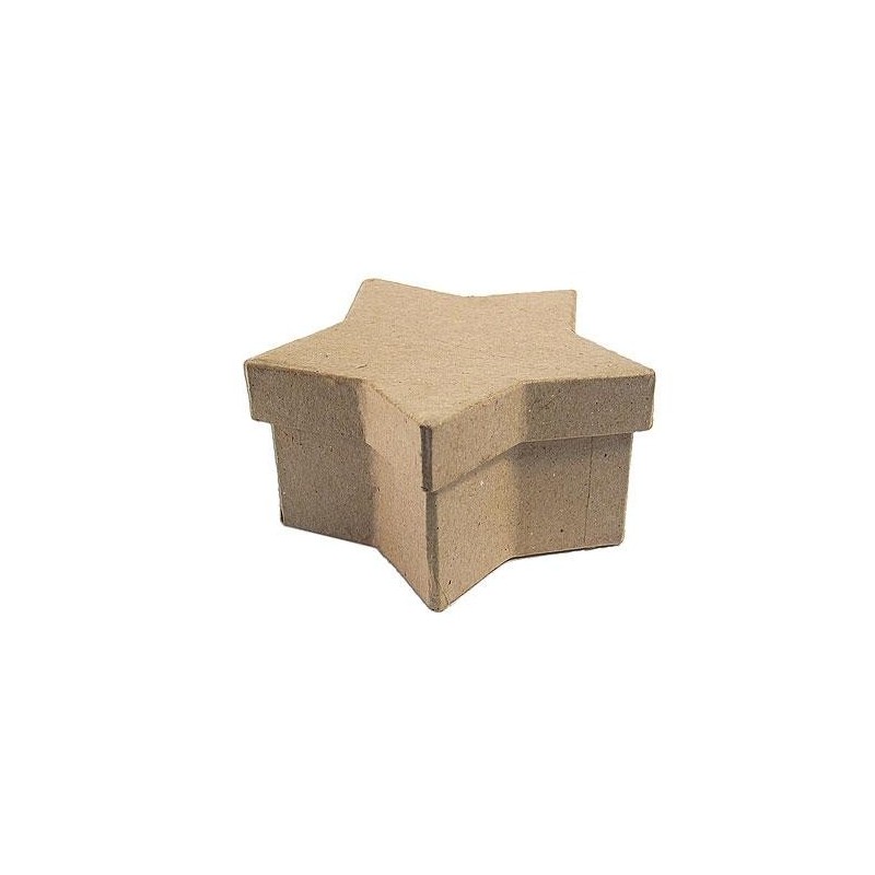 Caja papel maché estrella Caja papel maché estrella