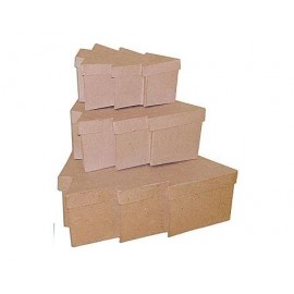 Set de 3 cajas papel maché árboles 18, 23 y 30cm