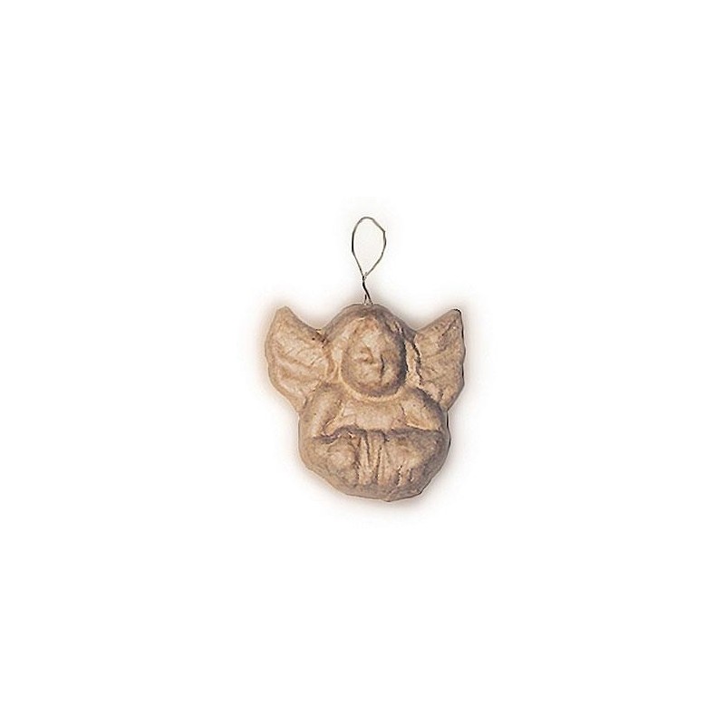 Colgante papel maché con relieve ángel 5 cm Colgante papel maché con relieve ángel 5 cm