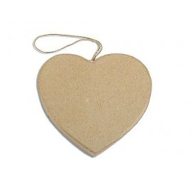 Flat Heart Hanging Paper Mache