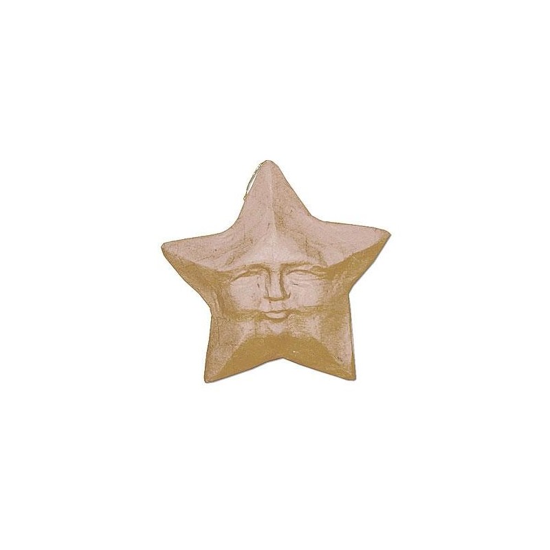 Colgante de Papel Maché - Estrella con Cara Colgante de Papel Maché - Estrella con Cara