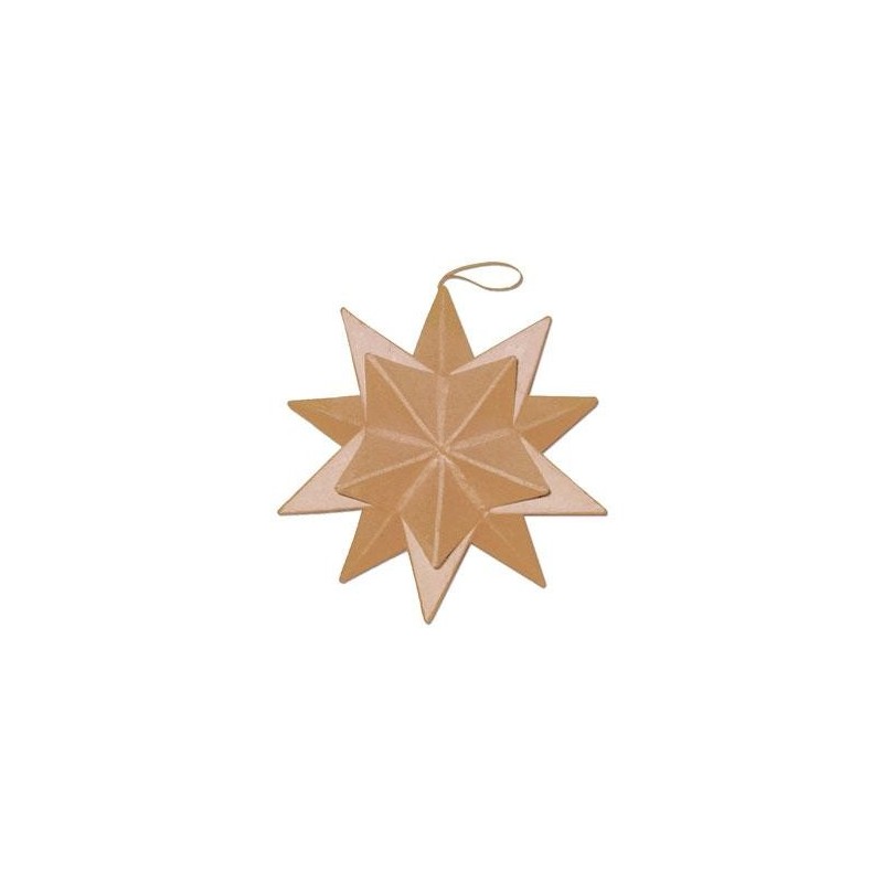 Colgante de Papel Maché - Estrella Puntas Colgante de Papel Maché - Estrella Puntas