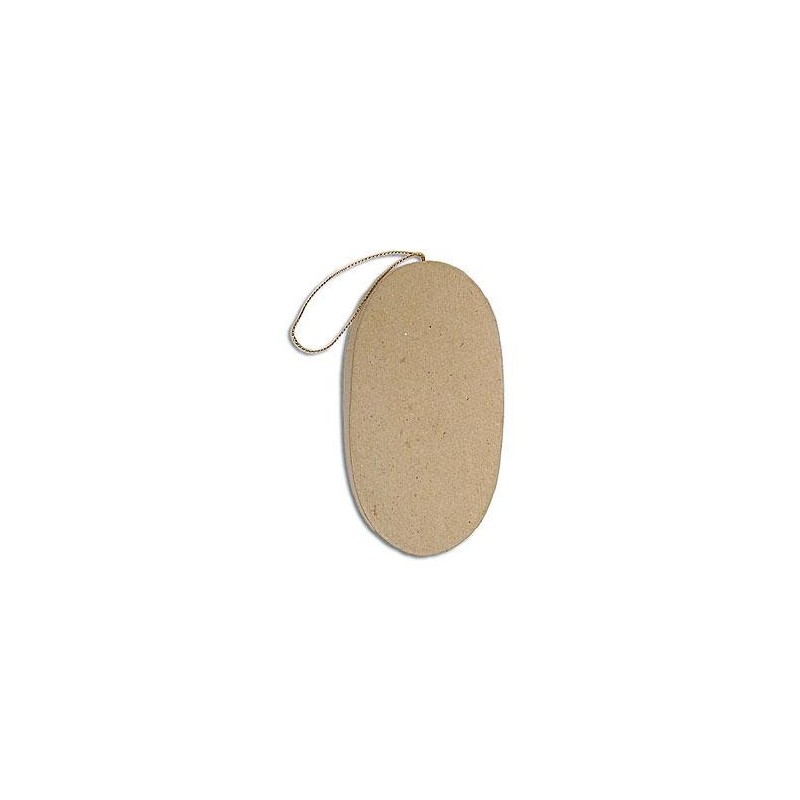 Flat Oval Hanging Paper Mache