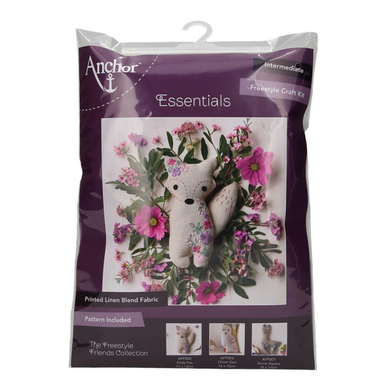 Anchor Essentials Kit - Frida Fox Embroidery Kit Anchor Essentials Kit - Frida Fox Embroidery Kit