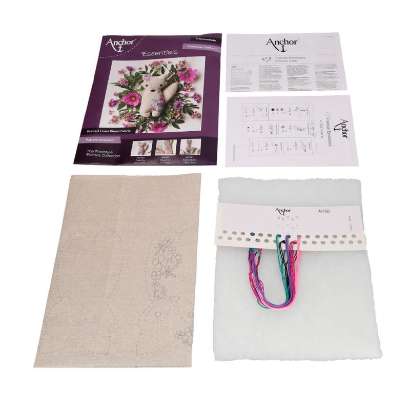 Anchor Essentials Kit - Frida Fox Embroidery Kit Anchor Essentials Kit - Frida Fox Embroidery Kit