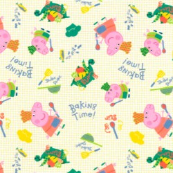 Cotton Fabric - Peppa Pig -...