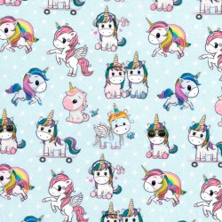 Cotton Fabric – Multi Unicorns