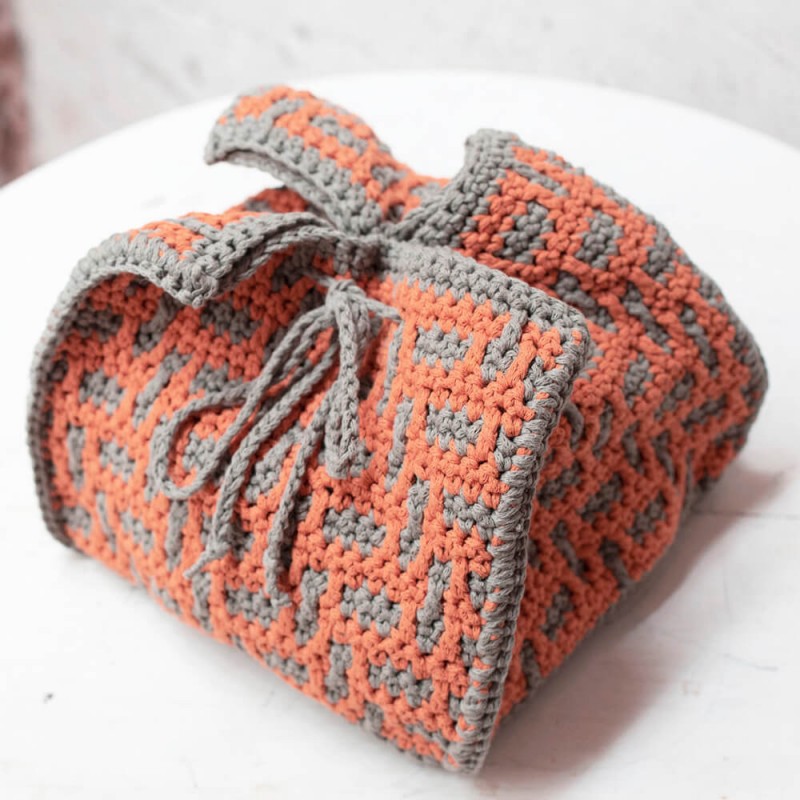 vacío Noche perecer Kit de Crochet Zero Waste Bolsa para Tupper - Katia - Las Tijeras Mágicas