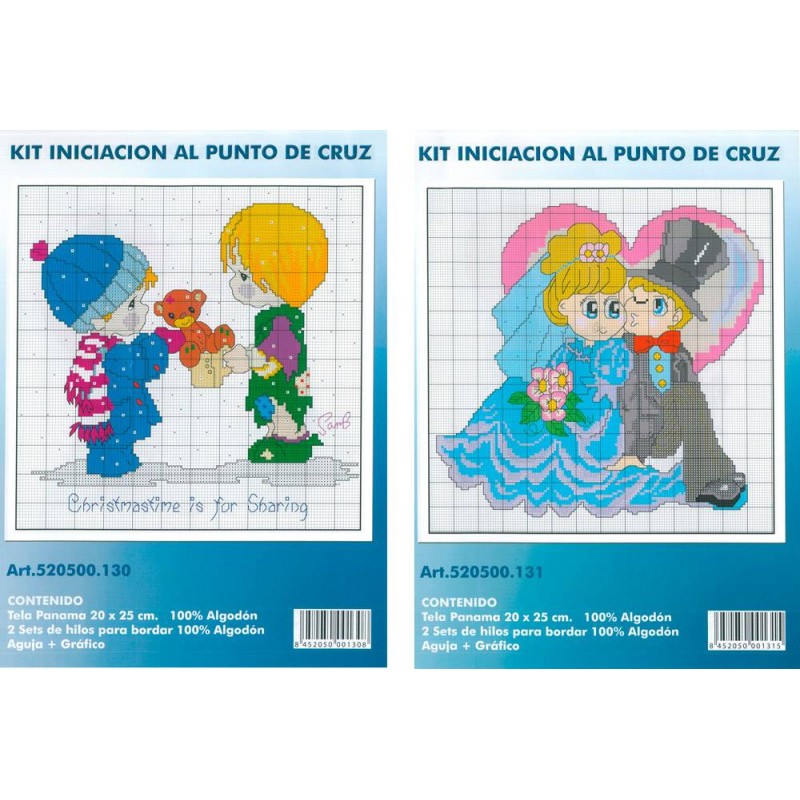 Kit Iniciación Punto de Cruz - Compartir en Navidad / Nuestra boda Kit Iniciación Punto de Cruz - Compartir en Navidad / Nuestra boda