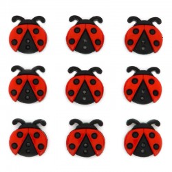 Botones Sew Cute Ladybugs -...