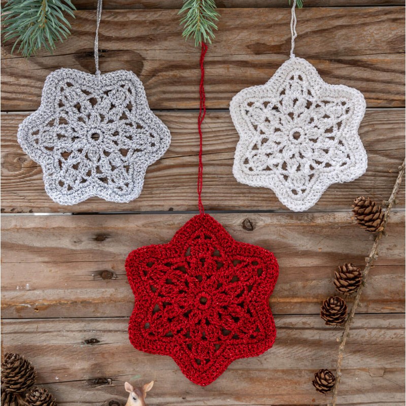 Lluvioso melodía Típicamente Kit de Crochet - Estrellas de Navidad - Anchor - Las Tijeras Mágicas