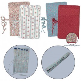 Fabric cover for knitting needles