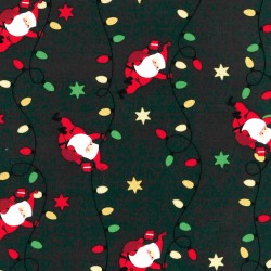 Tela Poplin - Noel - Luces...