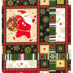 Tela Poplin - Patchwork - Noel