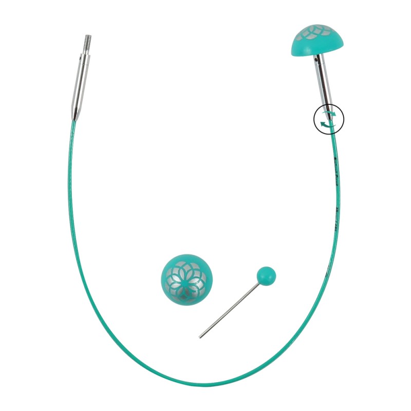 Senshoku - Cable Knit Pro Mindful 360 para agujas circulares intercambiables  (largo de 150cm con las puntas)
