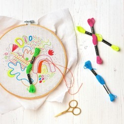 FREE EMBROIDERY KIT - NEON...