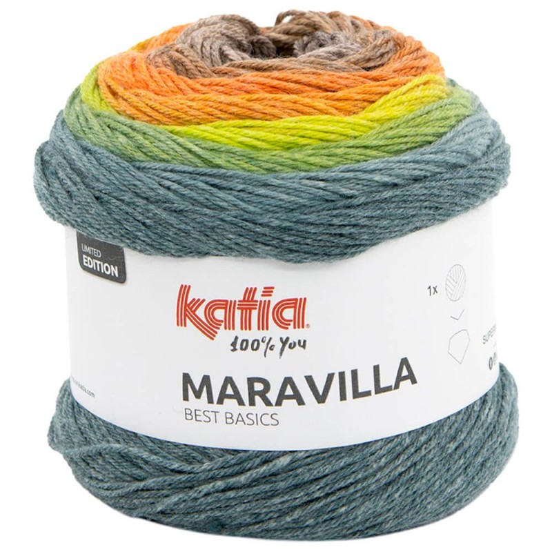 Katia Maravilla Fancy Yarn Fiber Art Luxury Yarn Rust Burnt Orange ~ 4  Available