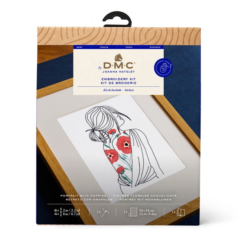 Portrait with Poppies Embroidery Kit by Joanna Hateley Portrait with Poppies Embroidery Kit by Joanna Hateley
