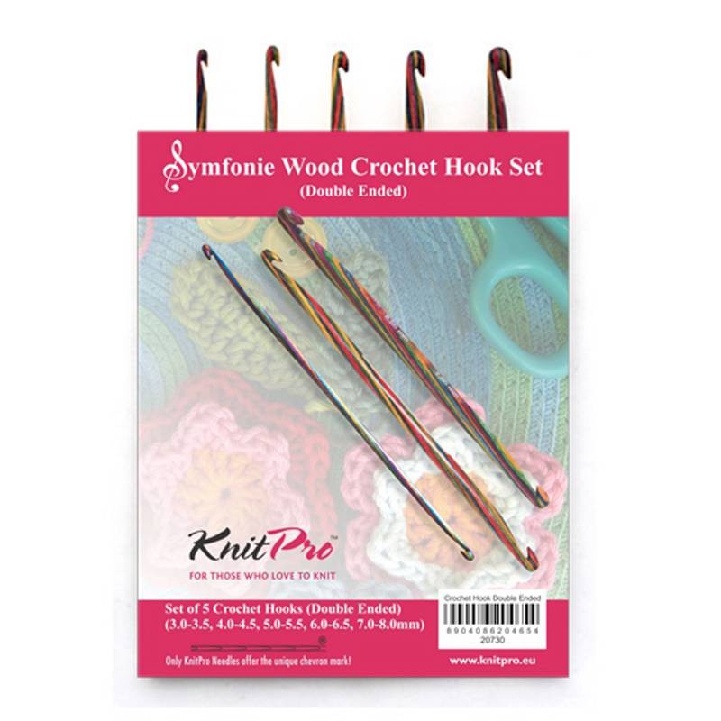 KnitPro Symfonie Wood Crochet Hook Double Ended Set