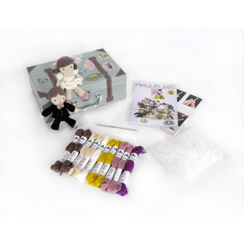 Kit Amigurumi DMC Maleta Novios - Las Tijeras Magicas